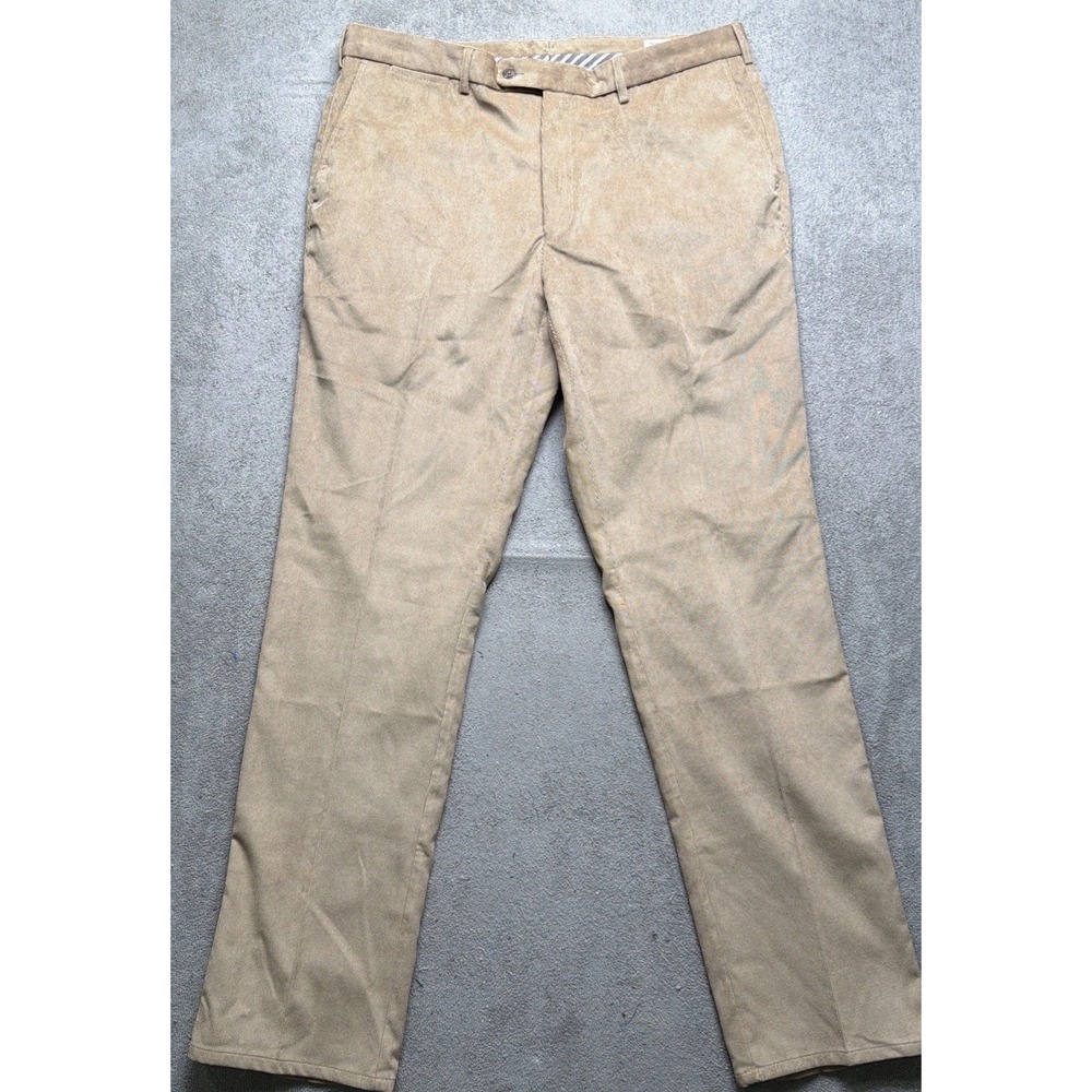 Peter Millar Men's Corduroy Pants Brown Classic Straight‎ Fit Preppy Size 40